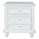 28 Inch Bedside Nightstand 2 Drawers with Classic Round Knobs Handcrafted White Mango Wood FOA-CM7155WH-N
