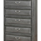 Transitional Wood Chest With 5 Drawers Gray By Casagear Home FOA-CM7302GY-C