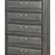 Transitional Wood Chest With 5 Drawers Gray By Casagear Home FOA-CM7302GY-C