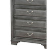 Transitional Wood Chest With 5 Drawers Gray By Casagear Home FOA-CM7302GY-C
