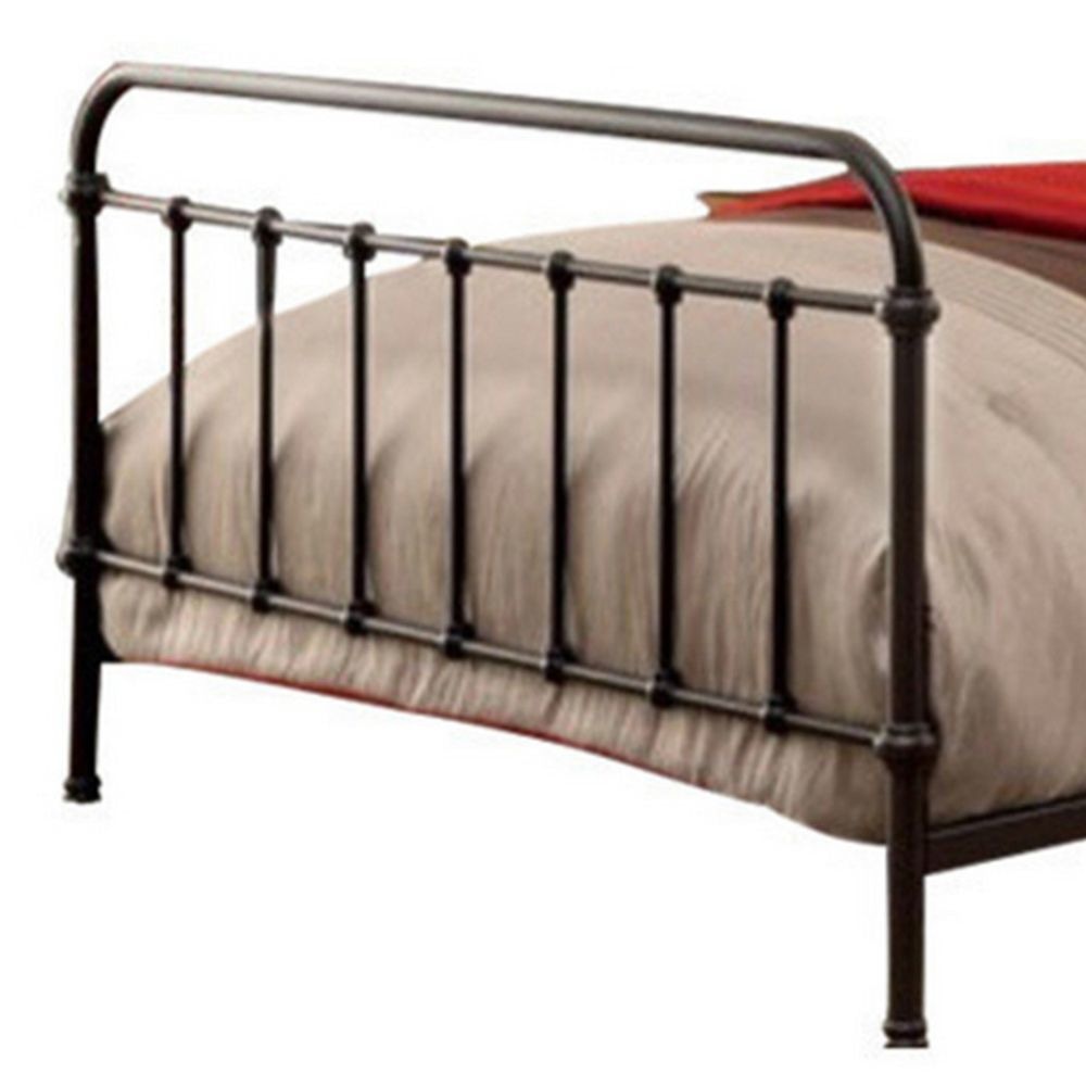 Metal Eastern King size Platform Bed with Headboard & Footboard Deep Bronze By Casagear Home FOA-CM7701GM-EK
