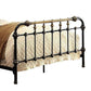 Metal Eastern King Bed with Gold Accent Black By Casagear Home FOA-CM7733EK