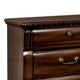 Wren Nightstand | 3 Drawers | Carved Details | Brown BM257006