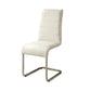 Mauna Contemporary Side Chair With Steel Tube White Finish 2Pc By Casagear Home FOA-CM8371WH-SC-2PK