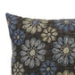 Contemporary Style Floral Designed Set of 2 Throw Pillows, Navy Blue By Casagear Home