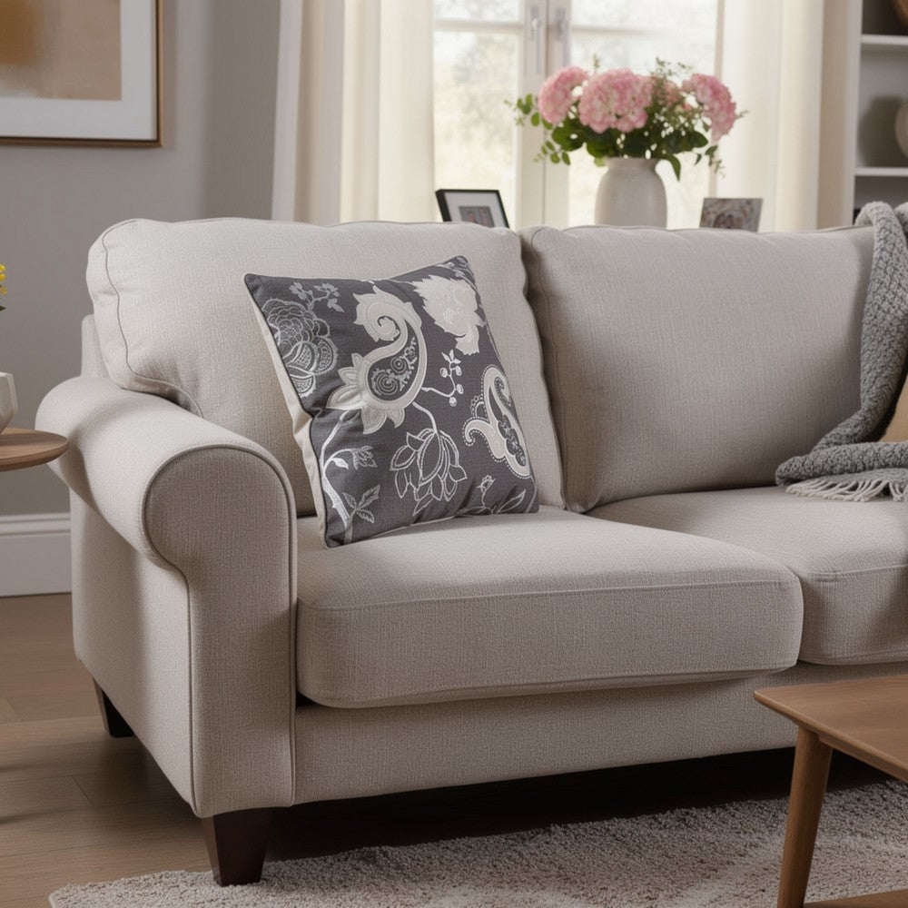 Armchair | 32" Contemporary | Geometric Fabric | Gray