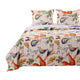 Nature Inspired Full and Queen Size Cotton and Polyester Quilt Set Multicolor Set of Three By Casagear Home GL-1806BMSQ