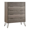 Contemporary Solid Wood Chest with Metal Hairpin Legs Grey HME-1604-9