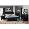 Transitional Style Seven Drawer Wooden Dresser with Round Bun Legs Black HME-1714BK-5