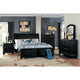 Transitional Style Seven Drawer Wooden Dresser with Round Bun Legs Black HME-1714BK-5