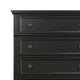 Transitional Style Five Drawer Wooden Chest with Round Bun Legs White HME-1714BK-9