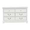 Finely Designed Wooden Dresser With 6 Drawers White HME-2039W-5