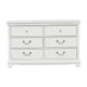 Finely Designed Wooden Dresser With 6 Drawers White HME-2039W-5