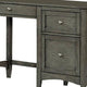 Wooden Writing Desk With Keyboard Tray And 2 Drawers Gray By Casagear Home HME-2046-15
