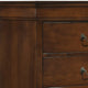 5 Drawer Wooden Chest with Metal Hardware Cherry Brown By Casagear Home HME-2147-9