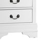 Wooden Night Stand With 2 Spacious Drawers White HME-2147W-4