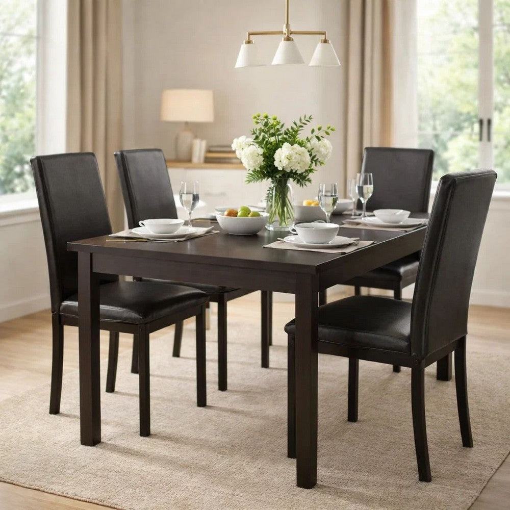 Storage Bench | Lift Up Tufted Seat | Bi-Cast Vinyl | Dark Brown