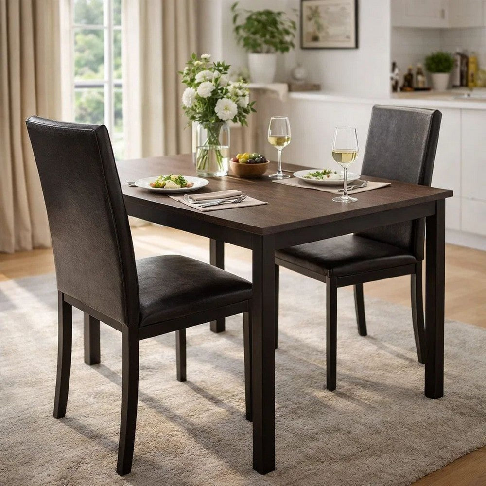 Storage Bench | Lift Up Tufted Seat | Bi-Cast Vinyl | Dark Brown