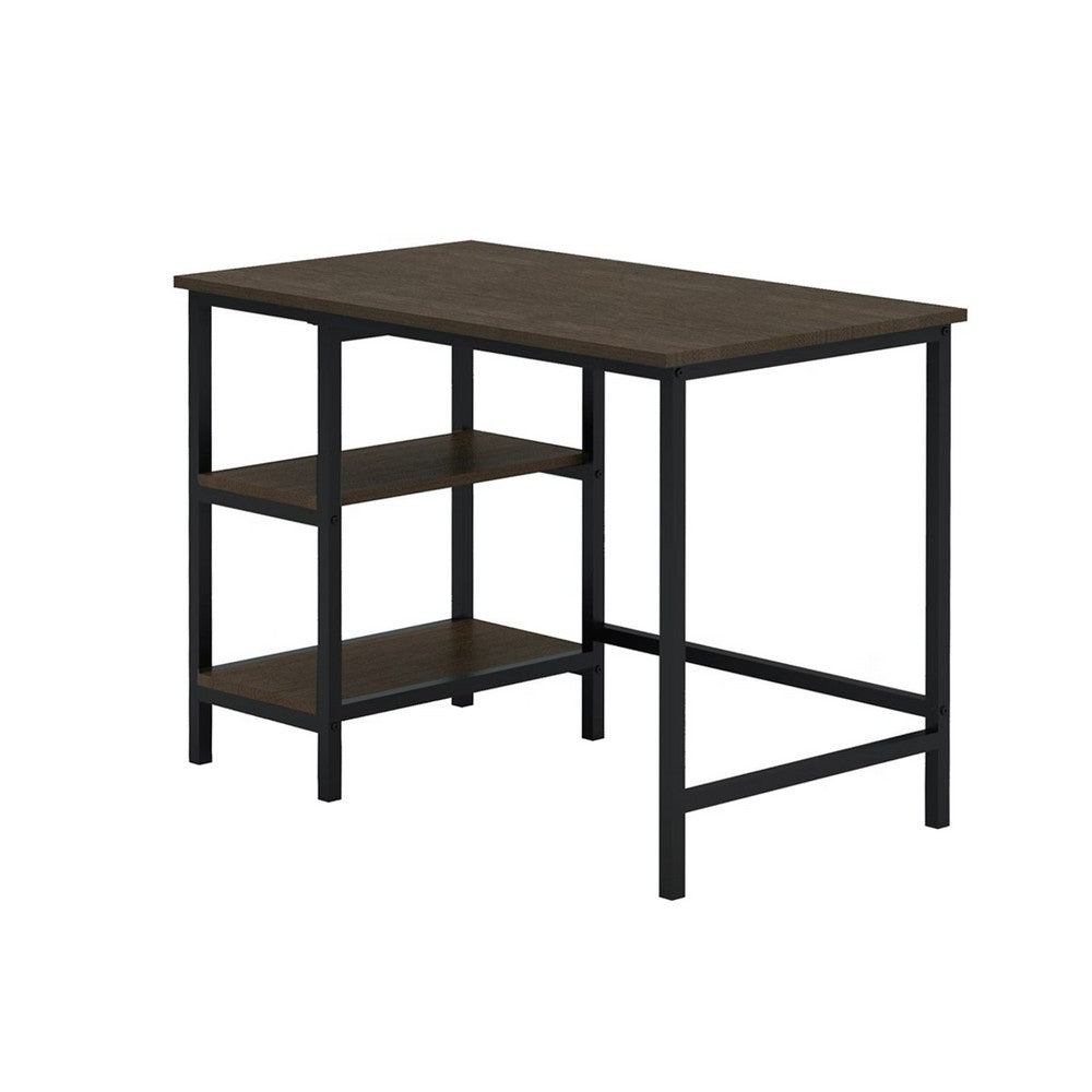 Metal And PU Study Computer Set With Writing Desk And PU Chair Black HME-4514-15