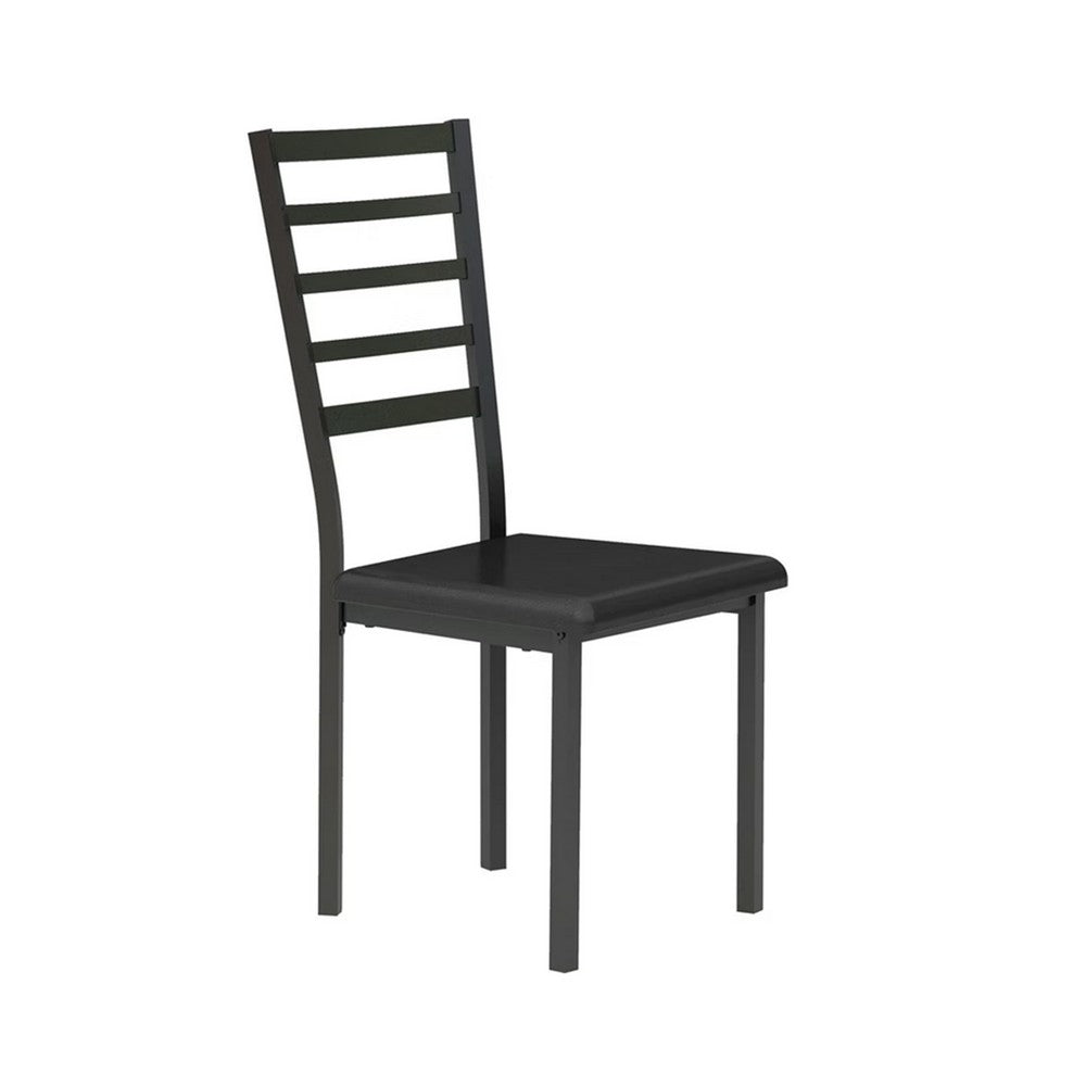 Metal And PU Study Computer Set With Writing Desk And PU Chair Black HME-4514-15