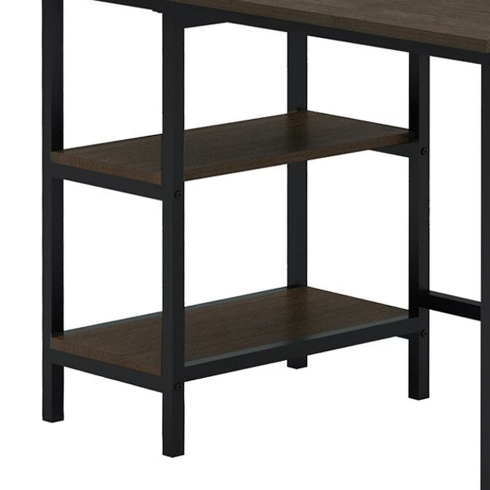 Metal And PU Study Computer Set With Writing Desk And PU Chair Black HME-4514-15