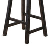 Wooden 29" Counter Height Stool with Saddle Seat, Black, Set Of 2