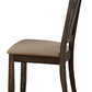 Wood Side Chair With Slightly Flared Back Legs, Brown, Set of 2 By Casagear Home