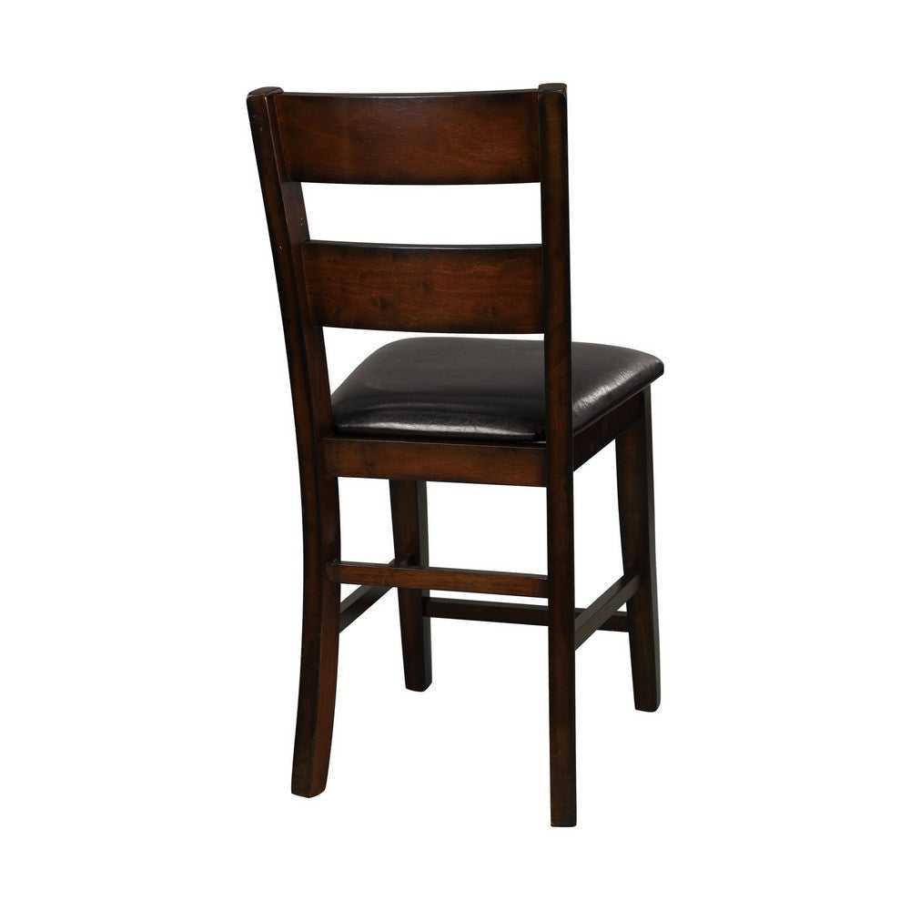 Mango Veneer Counter Height Chairs With Splat Backs Set of 2 Cherry HME-5547-24