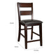 Mango Veneer Counter Height Chairs With Splat Backs Set of 2 Cherry HME-5547-24