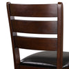 WoodCounter Height Chairs With Slatted Backs Set of 2 Dark Brown By Casagear Home HME-586-24