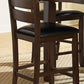 WoodCounter Height Chairs With Slatted Backs, Set of 2, Dark Brown By Casagear Home