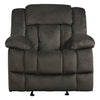 Microfiber Textured Fabric Glider Reclining Chair Brown - 9636-1 HME-9636-1