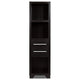 Spacious Media Tower With Drawers Brown By Casagear Home IDF-27062P