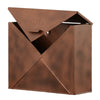 Envelope Shaped Wall Mount Metal Mail Box, Copper By The Urban Port