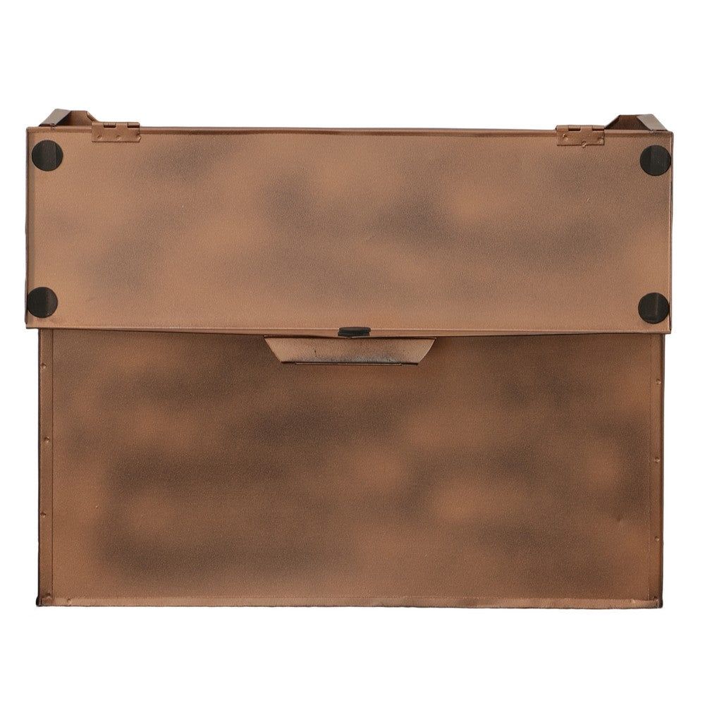 Envelope Shaped Wall Mount Metal Mail Box, Copper By The Urban Port