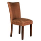 Damask Pattern Fabric Upholstered Dining Chair with Wood Legs Multicolor - K1136-F765 By Casagear Home KFN-K1136-F765