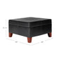 Leatherette Upholstered Wooden Ottoman With Hinged Storage Black and Brown Large - K2380-E169 By Casagear Home KFN-K2380-E169