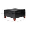 Leatherette Upholstered Wooden Ottoman With Hinged Storage Black and Brown Large - K2380-E169 By Casagear Home KFN-K2380-E169