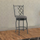 Counter Stool | Swivel | Criss Cross Back | Padded Seat | Gray