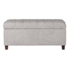 Fabric Upholstered Button Tufted Wooden Bench With Hinged Storage Gray and Brown - K6138-B231 By Casagear Home KFN-K6138-B231