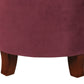 Button Tufted Velvet Upholstered Wooden Ottoman with Hidden Storage Red and Brown - K6171-B119 By Casagear Home KFN-K6171-B119