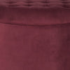 Ottoman | Button Tufted Velvet | Hidden Storage | Red Brown KFN-K6171-B119