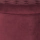 Ottoman | Button Tufted Velvet | Hidden Storage | Red Brown KFN-K6171-B119