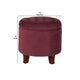 Ottoman | Button Tufted Velvet | Hidden Storage | Red Brown KFN-K6171-B119