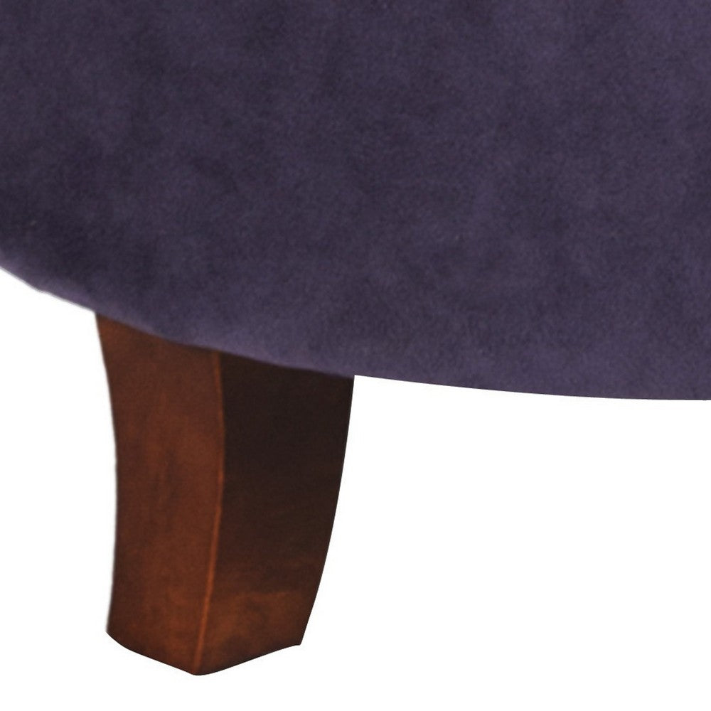 Ottoman | Button Tufted Velvet | Hidden Storage | Purple Brown KFN-K6171-B204