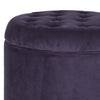 Ottoman | Button Tufted Velvet | Hidden Storage | Purple Brown KFN-K6171-B204