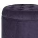 Ottoman | Button Tufted Velvet | Hidden Storage | Purple Brown KFN-K6171-B204