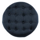 Button Tufted Velvet Upholstered Wooden Ottoman with Hidden Storage Dark Blue and Brown - K6171-B215 By Casagear Home KFN-K6171-B215
