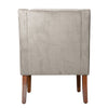 Velvet Fabric Upholstered Wooden Accent Chair with Swooping Armrests Gray and Brown - K6499-B214 By Casagear Home KFN-K6499-B214