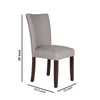 Fabric Upholstered Wooden Parson Dining Chair with Splayed Back Gray and Brown - K6805-F2070 By Casagear Home KFN-K6805-F2070